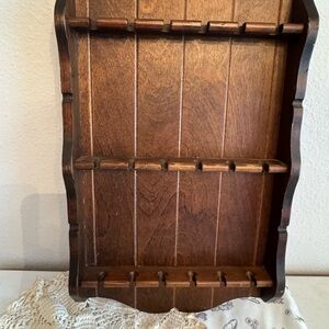 Vintage Wood Spoon Rack